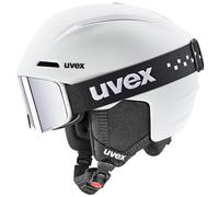 uvex Unisex-Kids, viti set ski helmet & ski goggles, white matt, 54-58 cm