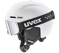uvex Unisex-Kids, viti set ski helmet & ski goggles, white matt, 54-58 cm | Anti-fog - 100% UV protection - individual size adjustment - polycarbonate shell with EPS core