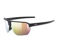 Uvex vective - versatile, robust sports sunglasses with filter category 3 and 100% UVA, UVB and UVC protection for adults - black matte/mirror pink - one size