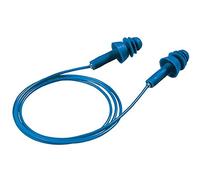 uvex Ear Plugs Whisper+ (UV2111239) Detectable, Reusable with Cord Blue Pack of 50