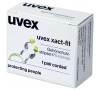 uvex Xact-Fit Reusable Ear Plugs Corded Detectable Flared Bullet 26dB, Green 50