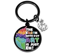 UVIBEW Artist Gifts For Women Men Art Keychain Artsy Gifts For Women Art Teacher Gifts For Painters Coolest Gifts For Artists Birthday Gift For Artist Friends Valentine's Day Gift For Teens, Black, S