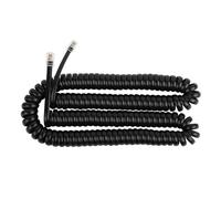 Uvital 5 Meters Telephone Phone Handset Cable, 2Pack RJ9 Coiled Cord for Home Landline, Telephone Cable RJ9/RJ10/RJ22 4P4C(2pack, Black)