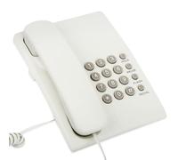 Uvital Basic Desktop Corded Telephone for Home with Ringer Volume Control | Easy to Operate Landline Phone for Home/Hotel/Office, House Phone(White)