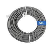 Uvital Phone Extension Line, 50 FT Grey Long Telephone Extension Line Cord Cable Wire,RJ11 6P4C Phone Cord for Home/Office