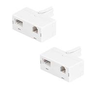 Uvital RJ11 to BT Phone Adapter - Standard Plug to Socket Converter, 2-Pack Wireless Female to Male, for 6P4C Telephone, Fax Machine