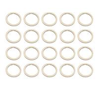 UVOBWXMUC/ 50pcs Round Wooden Bamboo Rings Dreamcatcher Rings Hoops Macrame Rings for DIY Craft Dream Catcher Jewelry Making Supplies(50MM)