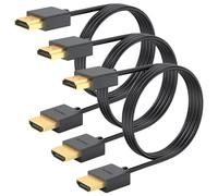 UVOOI 3FT HDMI Cable 3 Pack, 4K HDMI to HDMI Cable 3 FT, High Speed HDMI 2.0 Cords with 2K/ 1080P,HDCP 2.2/ HDR/ARC/ CL3 Rated | for PS5, PS4, Xbox, Soundbar, Fire TV, KVM, Splitter, Laptop, Monitor