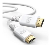 UVOOI 8K White HDMI Cable 3.3FT, 48Gbps Ultra High Speed HDMI 2.1 Cable eARC Braided HDMI Cord with 8K@60Hz, 4K@120Hz, HDR10+, Dolby, 3D, HDCP2.3 for Laptop/Monitor/HDTV/Soundbar/Blu-ray/PS5/Xbox
