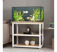 UVPSJDE Aquarium Stand with Storage Cabinet, 27.6in Tall Terrarium Holder, High Load-bearing Baked Enamel Steel Frame, Suitable for Living Rooms, Bedrooms(Yellow,60x40cm/23.6x15.7in)
