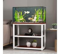 UVPSJDE Aquarium Stand with Storage Cabinet, 27.6in Tall Terrarium Holder, High Load-bearing Baked Enamel Steel Frame, Suitable for Living Rooms, Bedrooms(Red,60x30cm/23.6x11.8in)