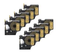 UVQAPXWD 10PK 45021 Label Tape 12mm X 7m Compatible With LM160 LM280 LabelPoint 350 Printer Works With D1 Ribbon Cassette 45021 White On Black(Black on Gold)