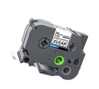 UVQAPXWD 1PK 36mm Label TZeS261 Compatible With Label Printer Models Tack Acrylic Adhesive TZeS161 TZeS661 TZeSM961 For Part Number TZeS261(Black on Clear)