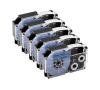 UVQAPXWD 3/5PK 9/12mm XR12WE Compatible With Printer Supplies Label Printer Models XR-12WE XR-12YW XR-9WE XR-9YW XR-12X KL-60 KL-60SR KL-100(5PK Black on Blue)