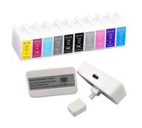 UVQAPXWD Europe 10Color 1set Empty Refillable Ink Cartridge Compatible With Printer Models SC-P700 P700 P900 P708 P908 Refill Ink Cartridge Without Chip Reset(10Color and Resetter)