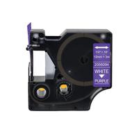UVQAPXWD White On Purple Glitter 12mm Bling Shiny Compatible With LabelPoint 200 Lablemanager LM160 LM280 For Part Number 2056094