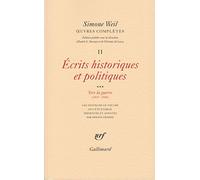 Œuvres complètes: Écrits historiques et politiques 3 (2)