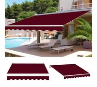 UVResistant Polyester Awning Fabric for Patio UmbrellasVersatile Sunshade in Multiple SizesIdeal for Garden Balcony or BusinessExpandable Sun Protection (6.6x5ft/2x1.5m)