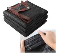 UVResistant Shade Cloth 2x6m 4x7m 8x8m for Garden & Balcony Weatherproof Sun Protection Net Durable Black HDPE Privacy Screen Size: 1x1m/3.2x3.2ft