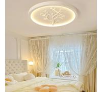 UVWHYZ Ceiling Lights Round LED Ceiling Light Resin Stone Relief Panel, 3 Colors Switchable Ceiling Lamp, Minimalist Lighting for Bedroom Living Room
