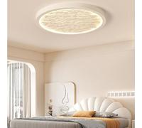 UVWHYZ Ceiling Lights Round LED Ceiling Light Resin Stone Relief Panel, 3 Colors Switchable Ceiling Lamp, Minimalist Lighting for Bedroom Living Room