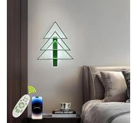 UVWHYZ Modern Christmas Tree LED Ceiling Light - Dimmable with Remote, Memory Function, 3 Sizes, IP44, for Living Room, Office, Bar,Green,42cm