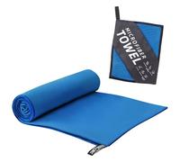 Uvwxba Bagail Microfibre Travel Towel Microfibre Gym Towel for Active Sports(80x130cm) Compact Camping Beach Towel Quick Dry Lightweight Absorbent Sports Gym Swimming (Light Blue)