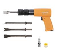 UW-AH190Plus Medium Barrel Air Hammer Kit with Quick Change Retainer and 4 Chisels, 2-5/8 Inch Stroke, 3500 BPM, Light weight (AH190P - Middle Barrel)