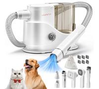 uwant - Dog Grooming Kit, 13000Pa, Powerful Pet Hair Vacuum Cleaner 2.5L, Portable Low Noise Vacuum Cleaner, with 6 Grooming Tools for Removing