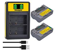 Uwayor EN-EL3e Camera Battery Charger Set Replacement Battery Kit USB Dual Slot for Nikon EN EL3e EL3 EL3a D700 D300 D200 D80 D70s D70 D50 MH-18 MH-19 MB-D200 MB-D10