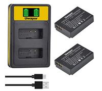 Uwayor LP-E12 Camera Battery Charger Set Replacement Battery Kit USB Dual Slot Battery Charger for Canon EOS M/ M2/M10/M50/M100/M200 SX70 HS Rebel SL1 Mirrorless Digital Camera