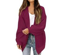 Uwdiohq Cardigans for Women UK Knit Long Sleeve Open Front Lightweight Soft Chunky Aran Cable Grandad Ladies Casual Loose Fit Sweater Jumpers Sweatshirts Tops Summer For Uk Cream Batwing