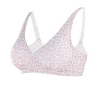 Uwdiohq Jelly Bras for Women UK Full Coverage Leopard Print Wireless Seamless Support Bra Soft Non Wired Push Up V Neck Plush Size Bras Comfort Breathable Padded Everyday T Shirt Bra D Light Pink 4XL
