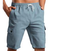 Uwdiohq Men's Shorts Mens Shorts with Zip Pockets Cargo for Women Workwear Stretch Sweat Navy Fleece Men UK White Cotton Black Frilly Jogging Baggy Work Wear 32 Waist Light Weight Pants Combat