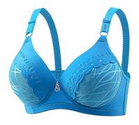 Uwdiohq Non Wired Bras for Women High Support Adjustable Strap Full Coverage Up Comfortable No Underwire Wireless S Women's 36Dd White UK Bra Minimiser 38C Healthy Trips Womens Push Blue 42