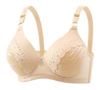 Uwdiohq Non Wired Bras for Women High Support Adjustable Strap Full Coverage Up Comfortable No Underwire Wireless S Comfort Bra T Shirt Minimiser Older Comfit UK Womens Push 38C Soft White 38
