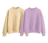 Uwdiohq Sweatshirts for Women Uk 2 Piece Long Sleeve Womens Crewneck Casual Pullover Sweaters Oversized Loose Fall Top Jumpers Hoodies For Sweatshirt Hoodie Stitch Ladies Christmas Large
