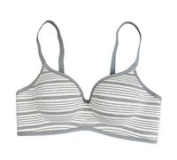 Uwdiohq Wireless Comfortable Soft Bras for Women Full Coverage Everyday No Show Bra Large Sports (Grey, XL) Seamless Non Wired Support Padded Older Plus Size UK 40Dd Gel Supportive Comfort Jelly