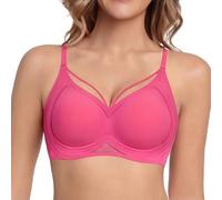 Uwdiohq Wireless Comfortable Soft Bras for Women Full Coverage Everyday No Show Bra Sports Support High Impact UK Ladies Comfit Seamless Minimiser Non Wired Nonwire 40Dd Padded Push Up Body and