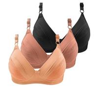 Uwdiohq Wireless Push Up Bra with Support of 3 Women's Without Underwire Sports Set Women Comfortable Plus Size Breathable Yoga for Sleeping Gym Outdoor Fitness Sexy Bras Non Wired UK BK4 36