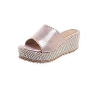 Uwdiohq Women Shoes Adult Female Long Slipper Socks For Summer Solid Color Casual Toe Flat Soft Indoor Animal Slippers Size 8 (Red, 6.5) Wedge Sandal Slide Sandals Womens Walking 6 Ladies Uk