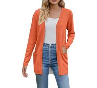 Uwdiohq Women's Cardigans Ladies Cardigans Size 20/22 Long Women Cardigan Fluffy Waffle Knit Cute White Warm Womens Blue Cropped Pink Elderly with Buttons Hand Sleeveless Khaki Waterfall Bright Green