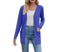Uwdiohq Women's Cardigans Navy Cardigan Womens Crochet Fitted Ladies Round Neck Cream Shrug Duster Cardigans Women Textured Long with Hood Longline Sleeveless Thick Black Pockets Wool Loose Knitted