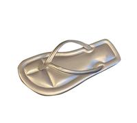 Uwdiohq Womens Flip Flops With Arch Support Comfort Slippers Summer Outdoor Flat Toe Beach Sandals Home Women Flop For Thong Sliders Orthopedic Ladies Foam Hawaiian Archers Silver 5