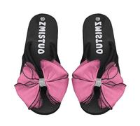 Uwdiohq Womens Flip Flops With Arch Support Comfort Slippers Summer Style Flower Outdoor Open Toe Casual Beach A Women Flop For Sparkly Flip-Flops Sandals Hawaiian Woman Hot Pink 4