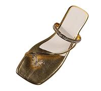 Uwdiohq Womens Flip Flops With Arch Support Comfort Woemn Flat Thong Slippers Butterfly Set Toe Sandals Girls Strap Casual Beach House Sandal For Women Flop Foot Thongs Flip-Flops Gold 5.5