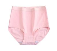 Uwdiohq Women'S High Waisted Cotton Underwear Briefs Soft Full Coverage Waist Trainer For Women Plus Size 5Xl (Pink, L) Ladies Knickers 12 Womens Leg Black 21 16 23 Pack Pants Brief 32 116% 40