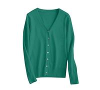 Uwdiohq Women's Lightweight V Neck Cardigan Sweater E Cold Weather Shirts Chunky Knit Women Big Cardigans Ladies' Sister Womens Knitted Crochet UK Autumn for Ladies Baggy Plus Size Long Sleeve