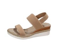Uwdiohq Women's Low Wedge Sandals For Women Summer Comfortable Walking Womens Espadrilles 2026 Beach Shoes Nine 8 Platform Ladies Comfort Uk Cushioned White Comfy Wide Fitting Sandles Khaki 6