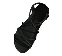 Uwdiohq Women's Low Wedge Sandals New Open Toe Strap Slim Beach Roman Shoes Soft Bottom For Foreign Trade My Cup Ladies Wide Fit Comfort Ladies' Women Womens Fitting Foot Black 5
